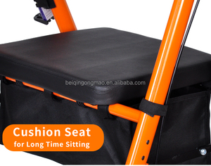 Andador Rollator con asiento y respaldo acolchado cojín y cesta de almacenamiento grande - Product Image 5