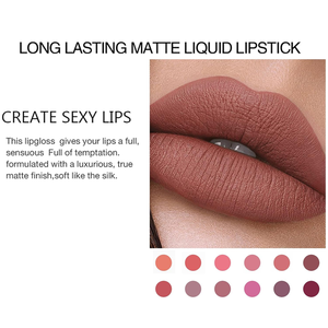 Ensemble de 6 rouges à lèvres liquides mats, longue tenue, anti-transfert, imperméables, ne se décolorent pas - Product Image 3