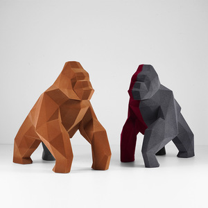 Ornements d'animaux en forme de gorille en flocage diamanté, style dessin animé nordique, couleurs assorties, modèle <span class=keywords><strong>Gibbon</strong></span>, accessoires pour chambre d'enfant - Product Image 2