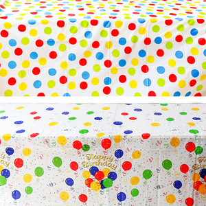 ผ้าปูโต๊ะแบบใช้แล้วทิ้งลายจุดสีสันสดใสสำหรับตกแต่งงานวันเกิด 137x274 ซม. สไตล์โมเดิร์นเรียบง่าย - Product Image 1