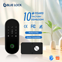 Cerradura Inteligente Bluelock Security TTlock con Control por Aplicación Tuya, Huella Dactilar, Impermeable, Sin Llave, Teclado Digital, para Puertas de Aluminio, Madera y Acero