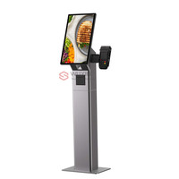 Stand lantai LCD 22 inci murah, Terminal layanan mandiri layar sentuh interaktif tanda Digital Android 13 semua dalam satu PC POS kios