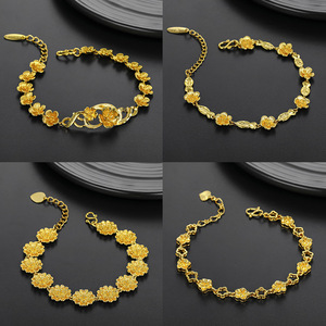 Bracciale da Donna Tennis XUPING Gioielli all'Ingrosso Placcato Oro con Catena Cubana e Charm di Moda a Forma di Cuore, Fiocco, Farfalla, Animale, Fiore - Product Image 4