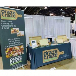 Nappe extensible personnalisée en spandex 6ft 8ft, housse de table imperméable pour salons professionnels, publicité de logo, cadeaux promotionnels - Product Image 5