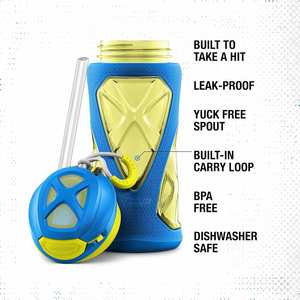 Botella de Agua de Plástico Colorida y Segura para Niños con Pajita y Tapa para la Escuela, Juegos y Viajes - Product Image 3