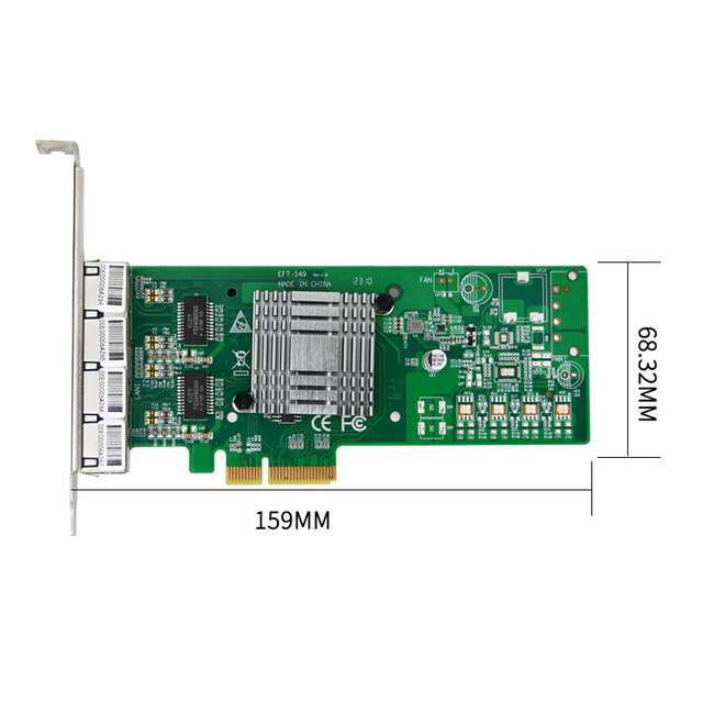 Eip EFT-149 High-speed Network Expansion Card  Four PoE Ports PCIe Slot, Compatible with Win7/8/10, Linux, and Other Systems.