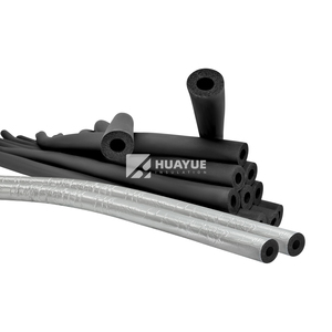 Tuyaux en mousse de caoutchouc avec revêtement en feuille d'aluminium HUAYUE, modernes, résistants au <span class=keywords><strong>feu</strong></span>, <span class=keywords><strong>anti</strong></span>-gel, insonorisants, isolation thermique, longueur personnalisée - Product Image 1