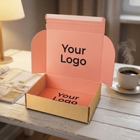 Caja de Envío Personalizada Corrugada de Estilo Minimalista Moderno para Empaquetado de Marca de Lujo, Ecológica y Reciclable