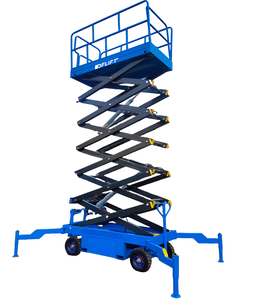 DFLIFT gunting hidrolik, 12m 14m pengangkat udara Platform kerja gunting listrik ditarik selempang untuk penggunaan rumah Hotel 380V - Product Image 1