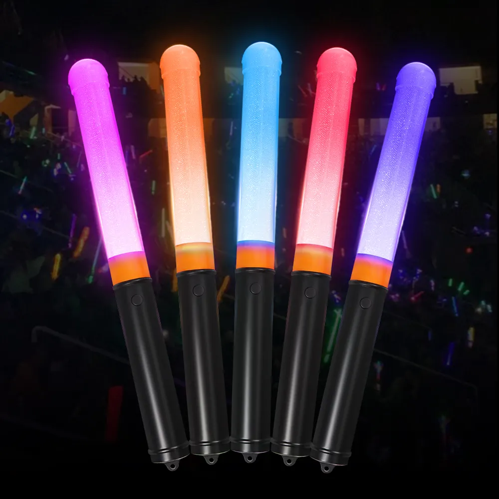 Light Up Sticks için parti Led Glow dans düğmesi sopa işık Blush allık üzerinde karanlık oyuncaklar düğün Lightsticks k-pop