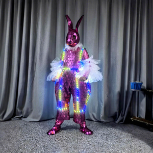 Funtoys, el Nuevo y Popular Disfraz de Robot con Luces LED Plateadas, Disfraz de Espejo Plateado para <span class=keywords><strong>Mujer</strong></span>, para Fiestas y Actuaciones - Product Image 3