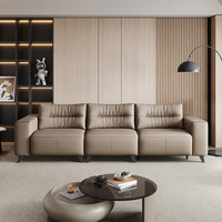 Appui-tête réglable haut de gamme moderne trois places en cuir véritable inclinable ensemble de canapé électrique meubles salon