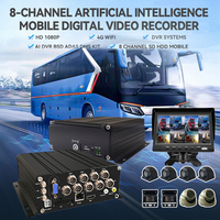 Kit DVR mobile AI SeemeTech AHD 1080P HDD GPS 4G WiFi MDVR 8 canaux, enregistreur vidéo numérique CMSV6, système de suivi de flotte de véhicules, 1 an