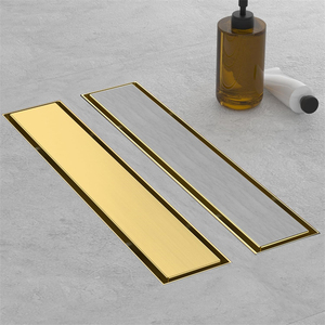 Promotion : Drain de <span class=keywords><strong>sol</strong></span> linéaire moderne en acier inoxydable 304, anti-odeur, invisible, pour cuisine et extérieur - Product Image 5