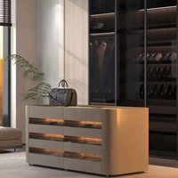 Système de dressing de luxe sur mesure, armoire modulaire moderne en bois pour bijoux, design étanche pour chambre et salon