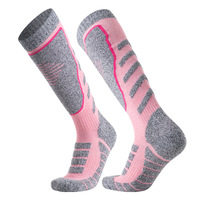 Haute Qualité Respirant Personnalisé Hiver Chaud Sports Épaissie Serviette Confortable Compression Ski Chaussettes D'hiver Genou Chaussettes