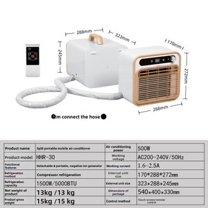 New <b>Split</b>-type <b>Portable</b> <b>Air</b> <b>Conditioner</b> Cooling Only Fixed Frequency Timer No Installation Required for Camping No Installation - Product Image 1
