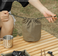 IRONDONKEY Sac de rangement en toile à cordon de serrage pour camping en plein air, vaisselle, courses et articles divers
