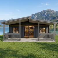 Maison conteneur extensible à deux ailes, maison conteneur mobile pliable, logement préfabriqué modulaire, unité habitable en conteneur