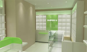 מותאם אישית הקמעונאי רפואי ריהוט חנות פנים דקור טבעי בריאות חנות תצוגת קבינט עיצוב זכוכית מרקחת חנות עיצוב - Product Image 3