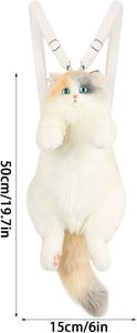 Pets Alive Cute Simulation <b>Cat</b> <b>Plush</b> Doll Washable Adjustable Shoulder Strap PP Cotton & High-end Custom Fur Large Backpack Toy - Product Image 2