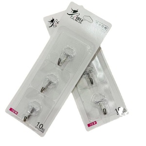 3-pack transparent adhesive <b>hooks</b>, everyday household adhesive <b>hooks</b>, bathroom <b>hooks</b>, no-drill kitchen <b>hooks</b>, one yuan - Product Image 4
