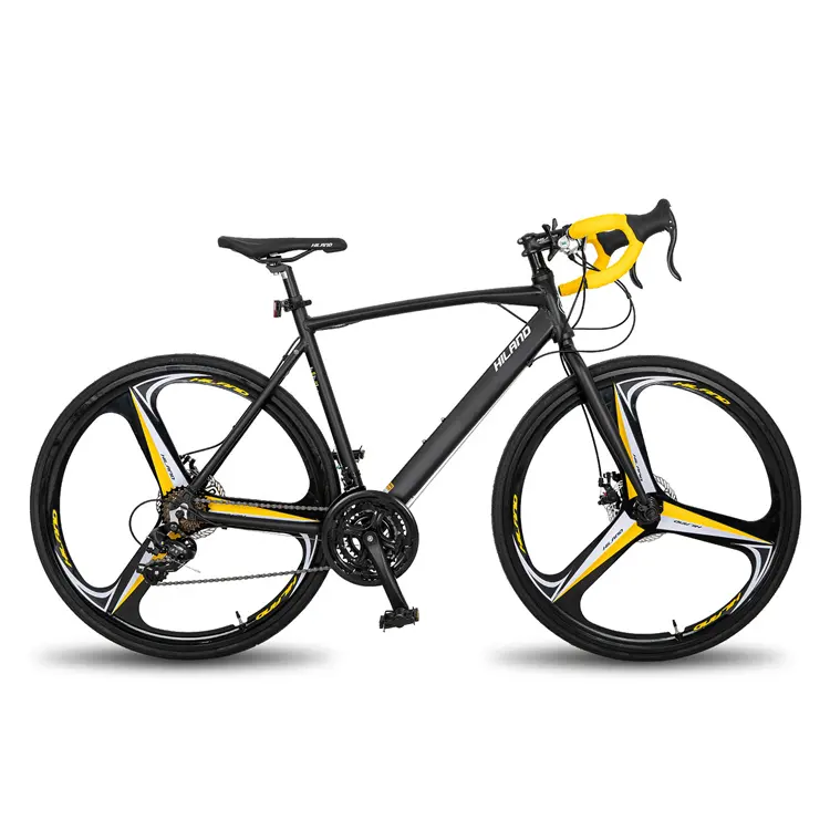 HILAND-bicicleta de carretera de aleación de 21 velocidades, bici de carreras de peso ligero, personalizada, 700C