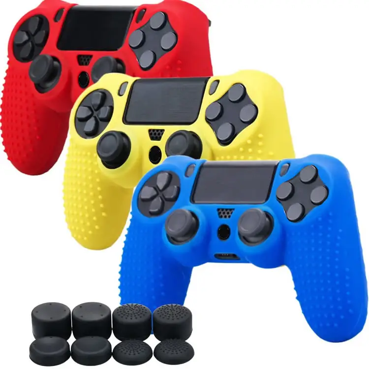 Разноцветный силиконовый чехол, защитный чехол для геймпада Playstation 4 PS4 DualShock