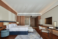 Ensembles de meubles en bois massif de luxe modernes sur mesure projet de meubles de chambre à coucher d'hôtel en bois 5 étoiles pour appartement et hôtel