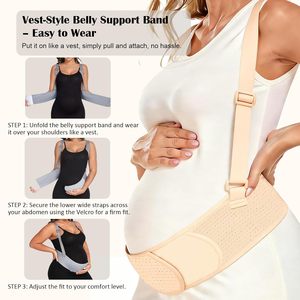 Faja de Soporte Abdominal para Maternidad Directa de Fábrica con Soporte Contorneado Bajo el Vientre y Correas Ajustables Deslizantes para Soporte Lumbar - Product Image 5