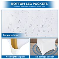 Housse de chaise pliante en spandex 180 g/m², haute élasticité, ajustement universel, décoration pour mariage et événements, spandex de qualité professionnelle