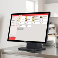 Full HD Wasserdichtes 23,8-Zoll KDS Küchen-Displaysystem All-in-One Touchscreen Industrie-PC POS-System Hardware für Restaurants