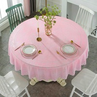 Nappe de table ronde en PVC doré chaud européen, imperméable, anti-taches, pour hôtel, restaurant, blanc pur