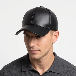 Casquette de baseball en daim noir premium personnalisée SAAR INDUSTRIES, finition lisse, 6 panneaux, réglable, style sportif vintage urbain - Product Image 1