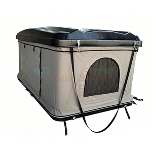 Tente de toit rigide à ouverture latérale imperméable pour camping, tente de toit rigide pour 2-3 personnes, grande tente de toit moderne pour voiture - Product Image 6