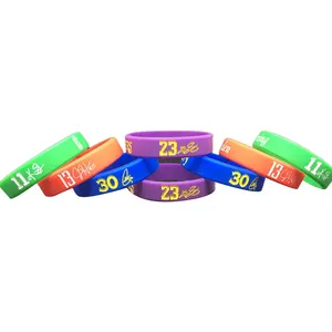 AI-MICH Custom Silicone Bracelets Make Your Own Rubber Wristbands With Message Or Logo High Quality Personalized Wrist Band