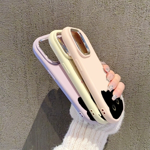 เคสโทรศัพท์สำหรับ iPhone 15 14 13 16 17 PRO MAX อุปกรณ์เสริมมือถือลายแมวสีดำน่ารัก - Product Image 6