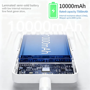 Batterie externe magnétique sans fil Qi2.2 10000mAh 25W à charge rapide, chargeur portable Type-C pour iPhone Samsung, idéal pour l'extérieur - Product Image 5