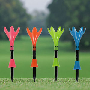 Soporte de Pelotas de Golf Ecológico con Forma de Pétalo, Personalizable con Marca, Múltiples Colores, Altura Ajustable de 80 mm, Elegante y de Plástico - Product Image 1