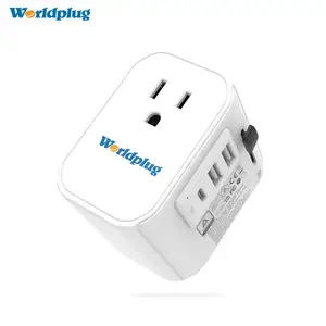 High Quality US To UK Europe EU 20w US Standard Travel Electrical Socket USB Wall Charger Power Plug Adapter