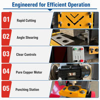 Machine multifonctionnelle pour le travail du fer, rainurage en V pour acier angulaire, découpe et poinçonnage d'acier profilé, certification CE