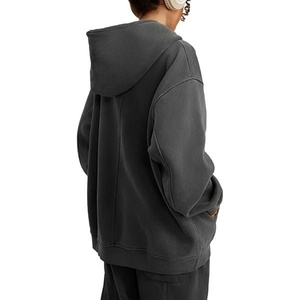 Sudadera con Capucha para Hombre, Personalizada con Logotipo Bordado en 3D, Corte Regular, 100% Algodón, Ecológica, Resistente al Viento, Invierno, Lavado a la Piedra, Estilo Vintage - Product Image 3