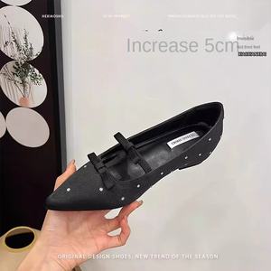 Kadın kare meme toka ile 2025 yeni bahar yaz tek ayakkabı düz topuk ve sığ ağız banliyö tarzı platformu - Product Image 2