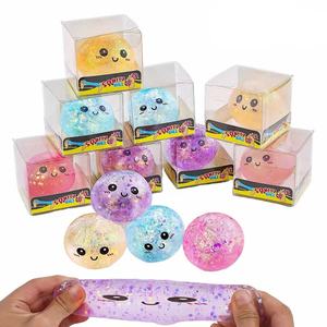 Botu 12 pièces/boîte Jouets Squishy en forme de boulettes de maltose, Jouet sensoriel anti-stress, Jouets Squishy à presser scintillants en forme de boulettes - Product Image 1