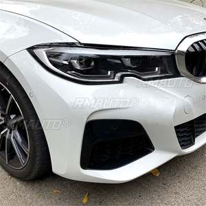 Paupières de phares de voiture pour BMW Série 3 G20 G28 Berline 2019-2021, en ABS noir brillant, aspect fibre de carbone, accessoires en plastique - Product Image 3