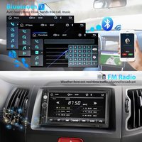Autoradio 2Din 7'' Écran tactile HD Audio 7010B Autoradio Caméra de recul BT FM Mains libres Lecteur DVD MP5 Stéréo de voiture