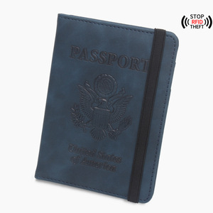 <strong>Customized</strong> Logo Travel Leather Personalized Passport Holder Wallet for <strong>United</strong> States Design USA Passport Cover - Product Image 5