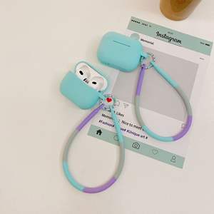 Nouveau Anti-perte pour <span class=keywords><strong>AirPods</strong></span> Pro2 étui souple en Silicone <span class=keywords><strong>de</strong></span> protection lanière élégante couture couleur souple écouteurs écouteurs couverture pour Air - Product Image 6