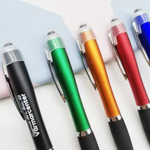 Customized Led Laser Light Up Ball Ballpoint Pen With Rubber Grip-personalized Ink Light Ball Pen