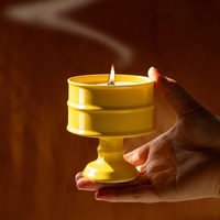 Bougie en céramique artistique, gobelet, glaçure brillante, multicolore, cire de soja, mèche en bois, bougie parfumée pour la décoration moderne de la maison